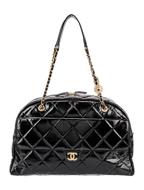 shearling chanel bag|chanel 2020 large bowling bag.